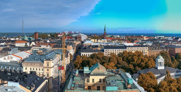 Helsinki Finland July 2017 Panoramic Aerial View Helsinki City Tower — Foto de Stock