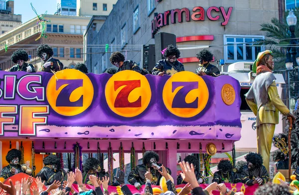 New Orleans February 2016 Big Zulu Float Mardi Gras Parade — Foto de Stock