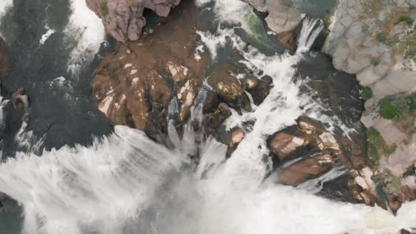 Водопад Шошон Айдахо Вид Сверху Беспилотника Сша — стоковое видео