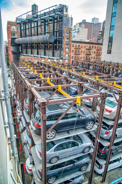 New York City December 1St 2018 Outdoor Car Parking Stacker — Fotografia de Stock