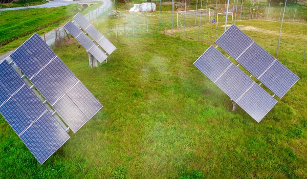 Solar Panels Mountain Region Green Environmentally Friendly Sources Energy — Stock Photo, Image