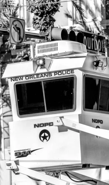 New Orleans February 2016 Police Observation Box Top Street — Stockfoto