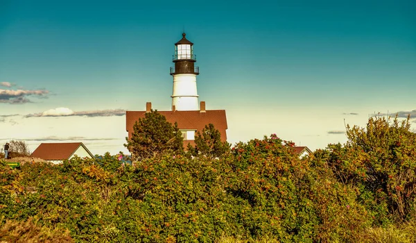 Portland Head Lighthouse Fort Williams Park Cape Cottage Maine — Stock Photo, Image