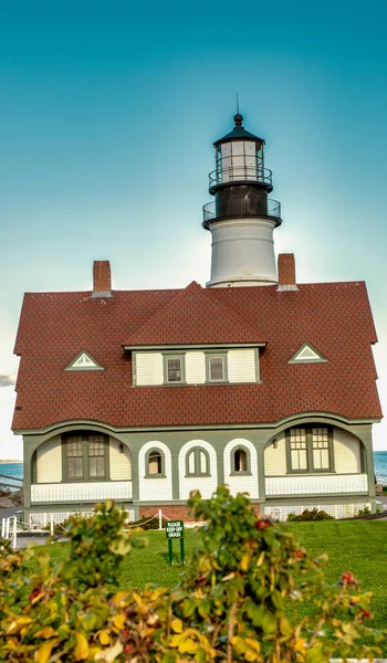 Portland Head Lighthouse Fort Williams Park Cape Cottage Maine — Stock Photo, Image