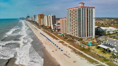 Aerial view of Myrtle Beach from the sky, SC - USA.