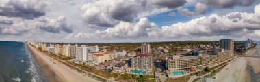 Aerial view of Myrtle Beach from the sky, SC - USA.