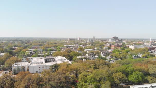 Aerial View Savannah Skyline Drone Georgia Usa — Wideo stockowe