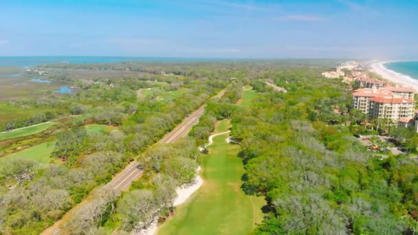 Amazing Aerial View Amelia Island Drone Florida Usa — Video