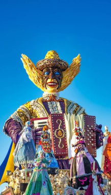 Viareggio, Italy - February 10, 2013: Detail of a Float at the famous Carnival parade.