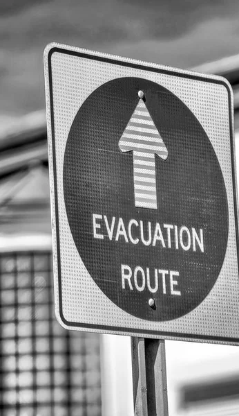 Evacuation Route Signal Blue White — Stock Photo, Image