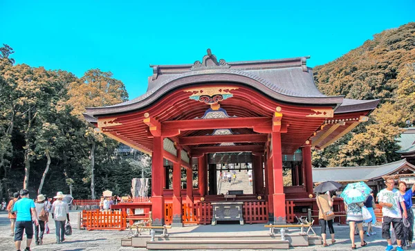 Tokyo Ago Turistas Visitam Templo Kamakura Agosto 2013 Tóquio Japão — Fotografia de Stock