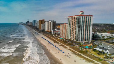Aerial view of Myrtle Beach from the sky, SC - USA.
