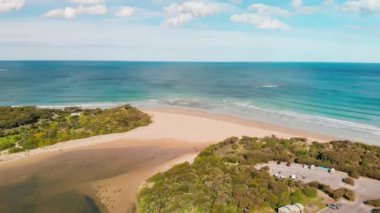 Aerial view of Torquay Beach along the Great Ocean Road, Australia.