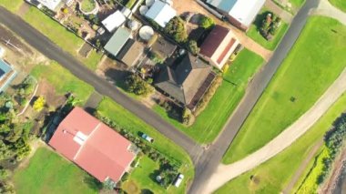 Emu Bay homes and coastline, Kangaroo Island from drone, Australia.