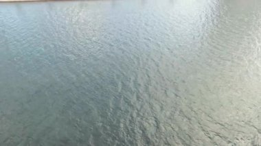 DUBAI, UAE - DECEMBER 8, 2016: Panoramic aerial view of Downtown skyscrapers at sunset, revealing city skyline.