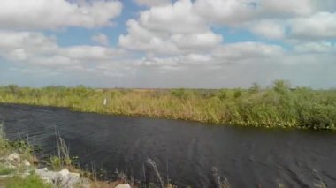 Aerial view of Everglades National park with river, Florida.