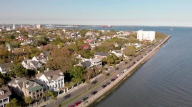 Panoramic aerial view of Charleston, SC.