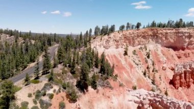 Arches National Park, aerial view of beautiful rock formations, time lapse.