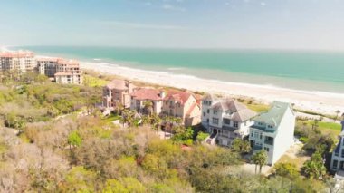 Amazing aerial view of Amelia Island from drone, Florida - USA.