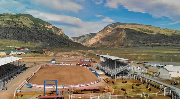 Cody July 2019 Cody Stampede Rodeo Stadium Aerial View Summer — Stock Photo, Image