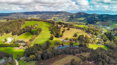 South Australia Vineyards, aerial view from drone.