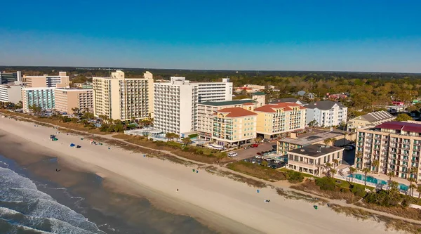 Aerial View Myrtle Beach South Carolina Buildings Beach Sunset — Stock Photo, Image