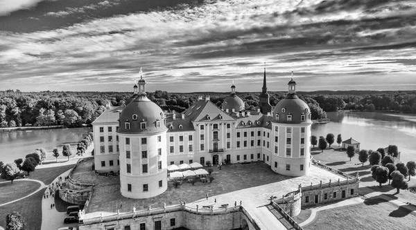 Yazın Moritzburg Şatosu Dan Hava Görüntüsü Almanya — Stok fotoğraf
