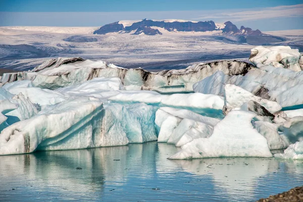 Icebergs Jokulsarlon Lagoon Summer Season Iceland — Stock Photo, Image