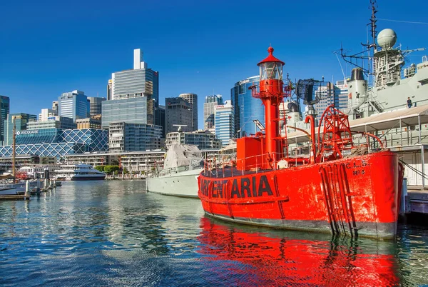 Sydney Australia August 2009 Red Submarine Pyrmont Bay — Stockfoto
