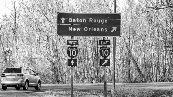 Señales Tráfico Baton Rouge Nueva Orleans Lousiana — Foto de Stock