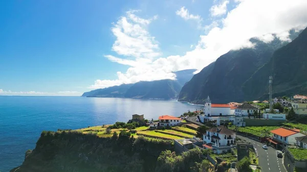 Aerial View Seixal Coastline Madeira Portugal — Foto de Stock