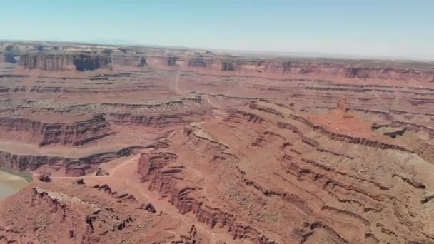 Panoramic Aerial View Dead Horse State Park Canyonlands Utah Fast — Stock Video