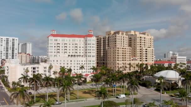 West Palm Beach Апреля 2018 Года Вид Город Высоты Горизонта — стоковое видео