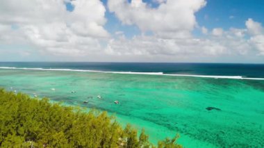 Aerial view of reef from drone.