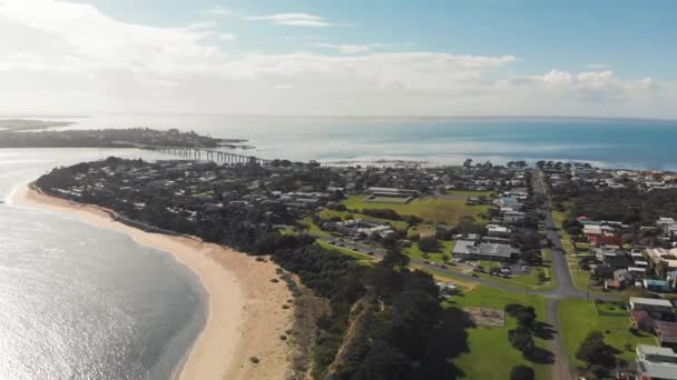 Aerial View Phillip Island Coastline Sunset Australia — Vídeo de Stock