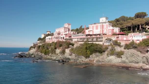 Belle Côte Toscane Vue Ciel Par Une Journée Ensoleillée Italie — Video