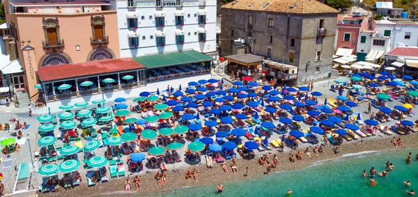 Sorrento Italien Juni 2021 Erstaunliche Luftaufnahme Des Strandes Von Marina — Stockfoto