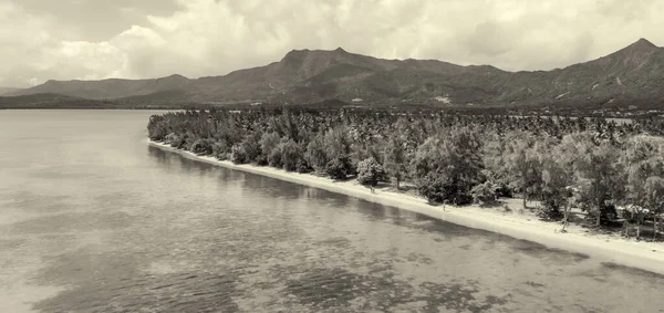 Ile Aux Benitiers Mauritius Island Fantastisk Utsikt Fra Luften Med – stockfoto