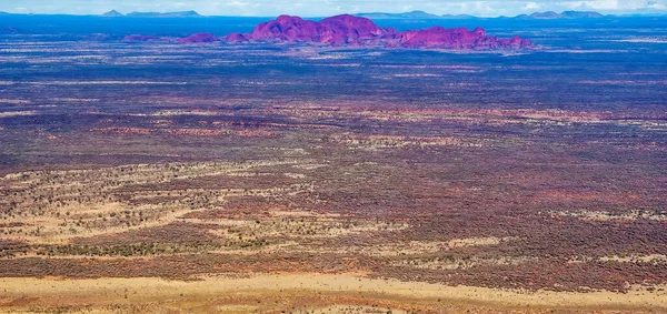 Fantastisk Antenn Utsikt Över Australian Outback Från Flygplanet — Stockfoto