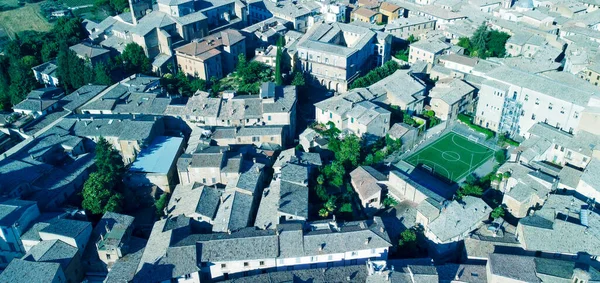 Orvieto Mittelalterliche Stadt Mittelitalien Erstaunliche Luftaufnahme Aus Der Drohne — Stockfoto