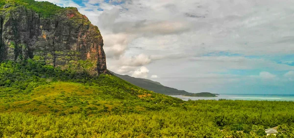 毛里求斯勒莫内布拉班特海滩的鸟瞰图 假日和旅游理念 — 图库照片