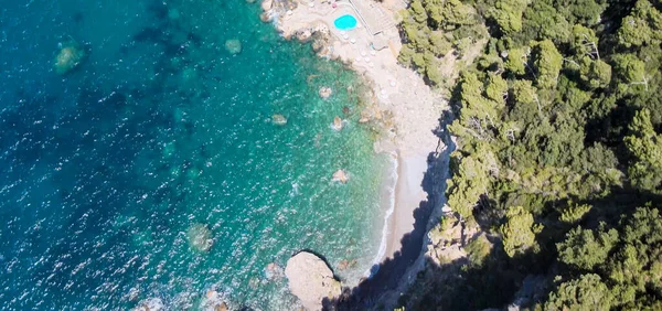 Fantastisk Flygutsikt Över Vackra Amalfikusten Sommarsäsongen Italien Drone Synvinkel — Stockfoto