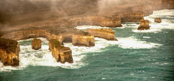 Aerial View Twelve Apostles Limestone Stacks Australia — Stock Photo, Image