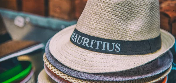 Sombreros Paja Isla Mauricio —  Fotos de Stock