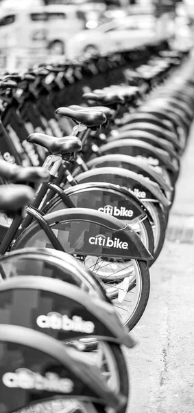 Nueva York Noviembre 2018 Estación Alquiler Bicicletas Citi Manhattan Con — Foto de Stock