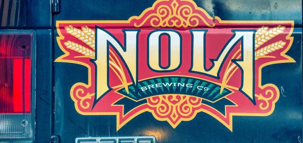 新奥尔良 2016年2月11日 Nola Brewing 在汽车外部的广告 — 图库照片