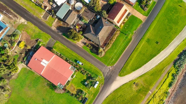 Vista Aérea Das Casas Baía Emu Ilha Canguru Austrália Sul — Fotografia de Stock