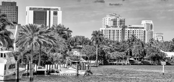 Fort Lauderdale Florida Februari 2016 Vacker Utsikt Över Stadskanaler Med — Stockfoto