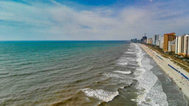 Aerial view of Myrtle Beach from the sky, SC - USA.