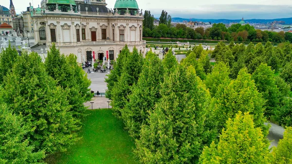 Flygfoto Över Belvedere Slott Wien Österrike — Stockfoto